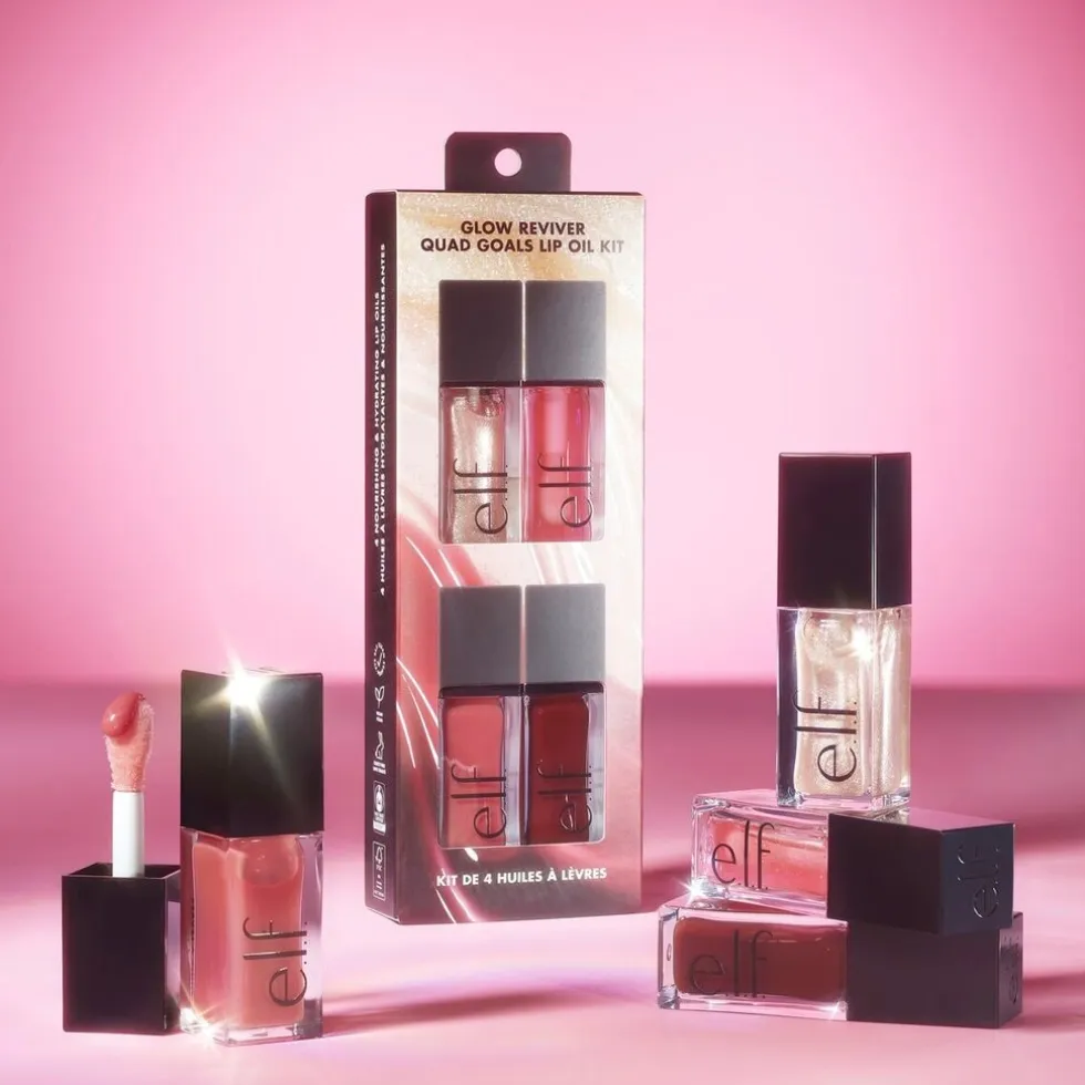 e.l.f. Glow Reviver Quad Goals Lip Oil Kit