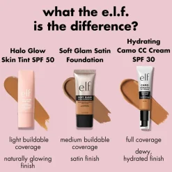 e.l.f. Halo Glow SPF50 2 Fair Warm Skin Tint