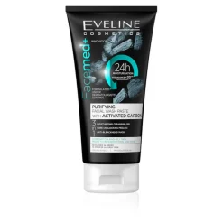 Eveline Cosmetics Facemed+ Purifying Facial Wash Paste With Activated Carbon 3in1