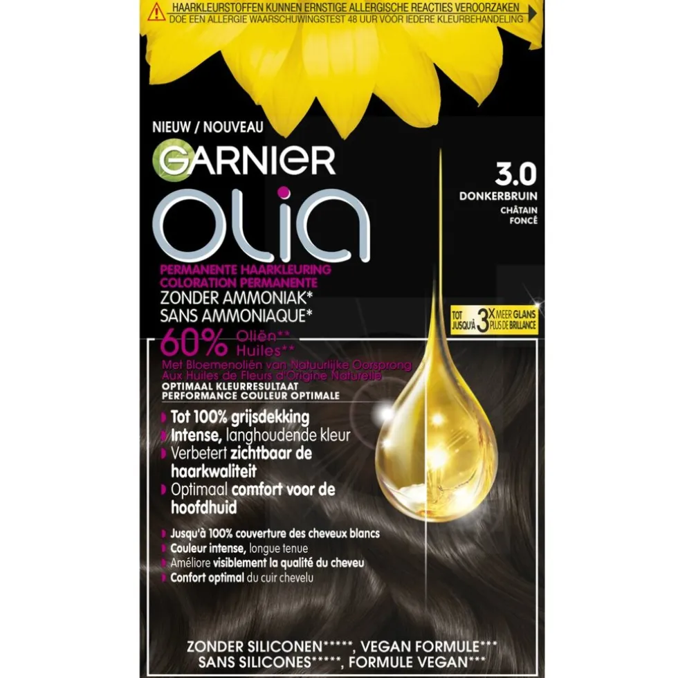 Garnier Olia 3 Donkerbruin Permanente Haarkleuring