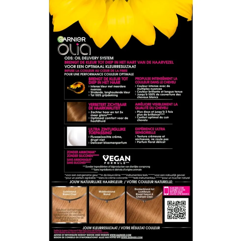 Garnier Olia 8.31 Goud Asblond Permanente Haarkleuring