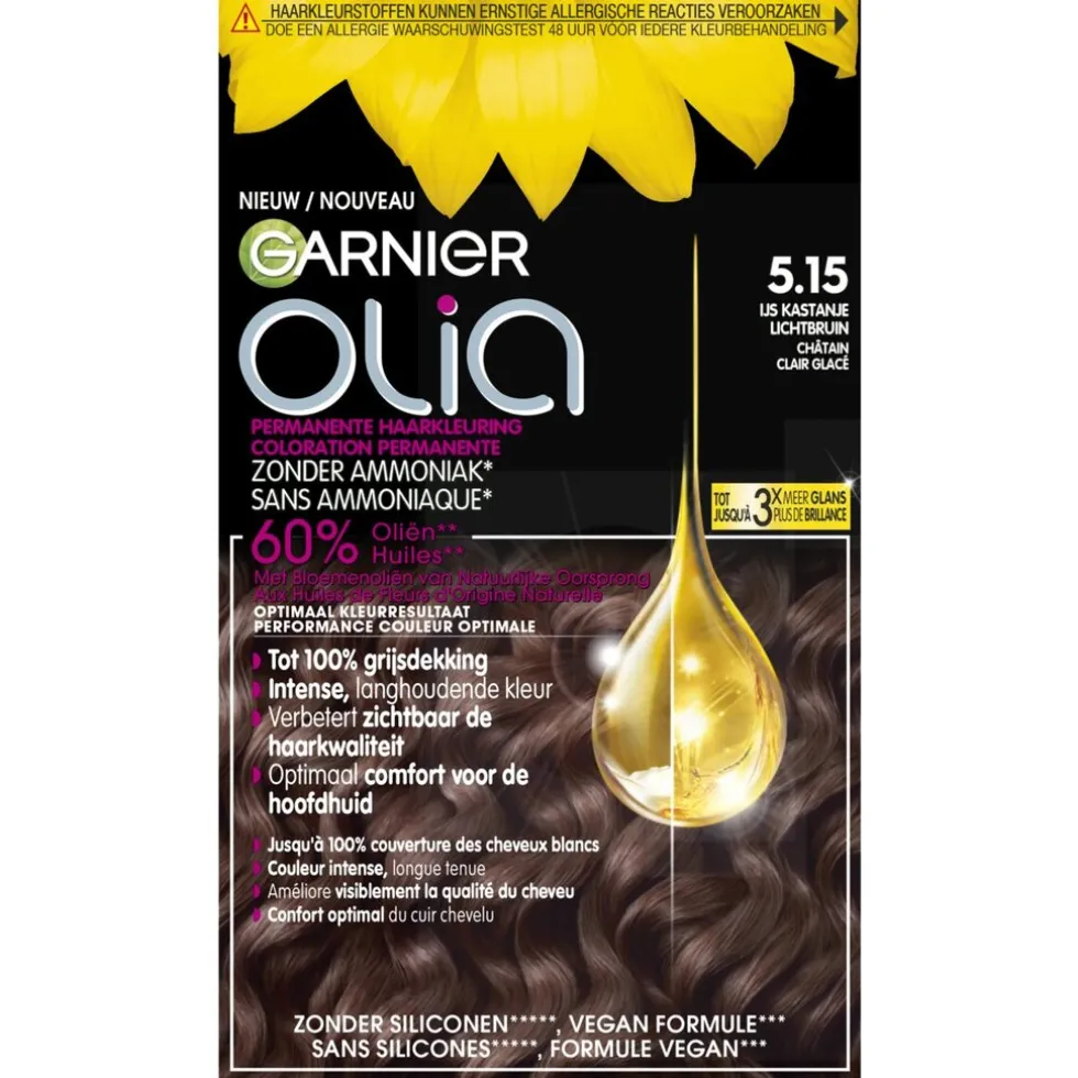 Garnier Olia 5.15 Ijs Kastanje Lichtbruin Permanente Haarkleuring