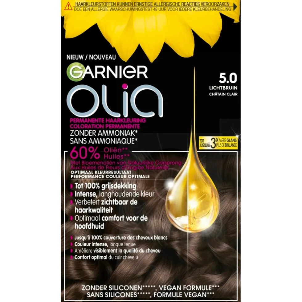 Garnier Olia 5.0 Lichtbruin Permanente Haarkleuring