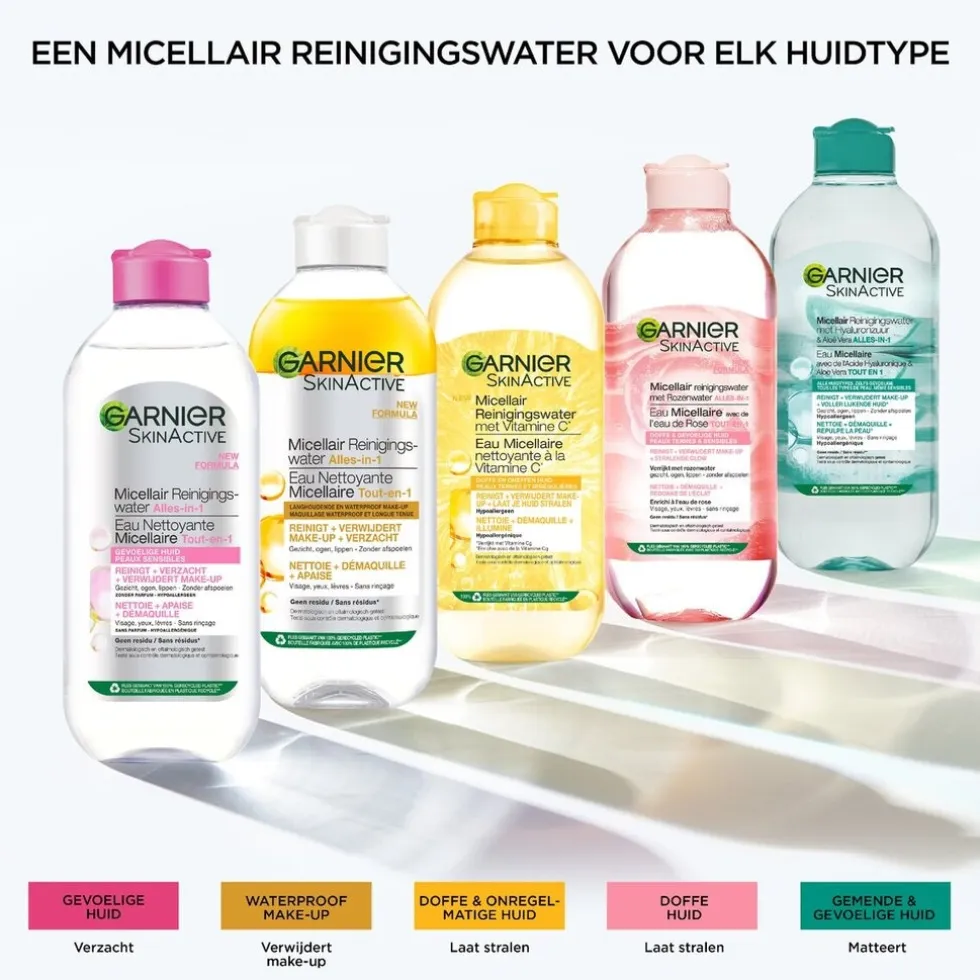 Garnier SkinActive Micellair Reinigingswater voor Langhoudende en Waterproof Make-Up