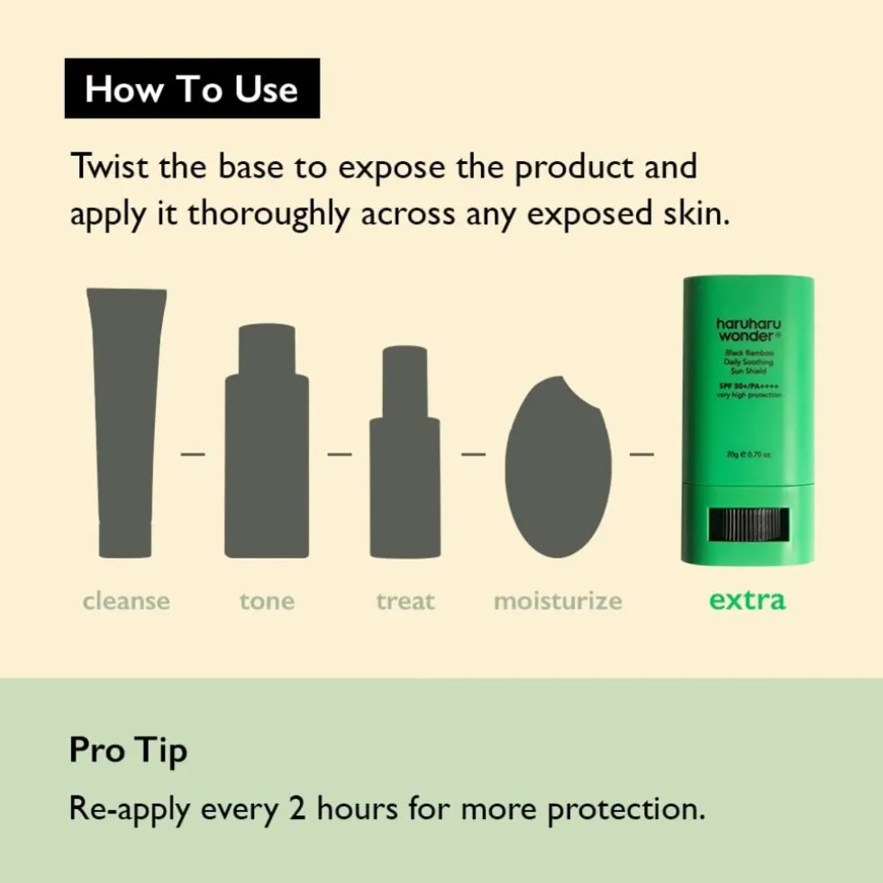 Haruharu wonder Black Bamboo Daily Soothing Sun Shield SPF50+ PA++++