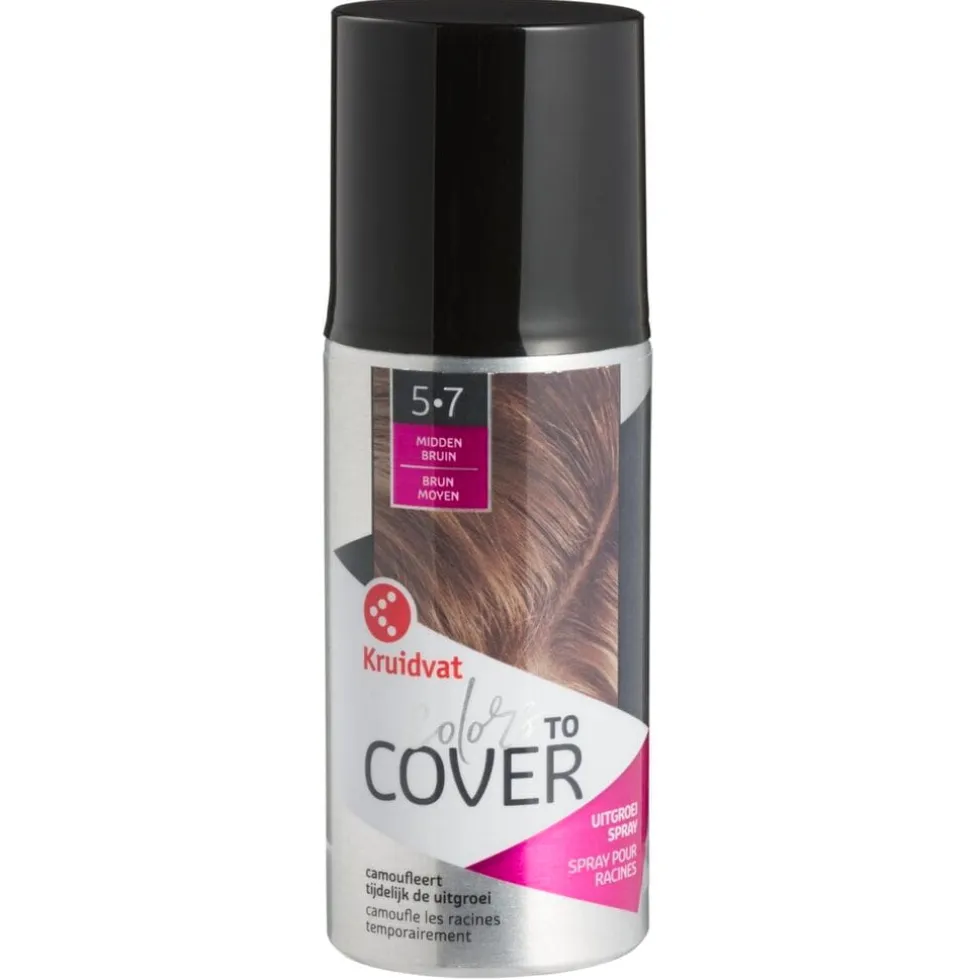 Kruidvat Colors to Cover 5-7 Middenbruin Uitgroeispray