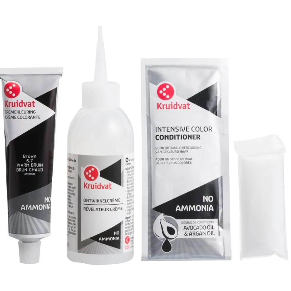 Kruidvat No Ammonia 6.7 Warm Bruin Crème Haarkleuring