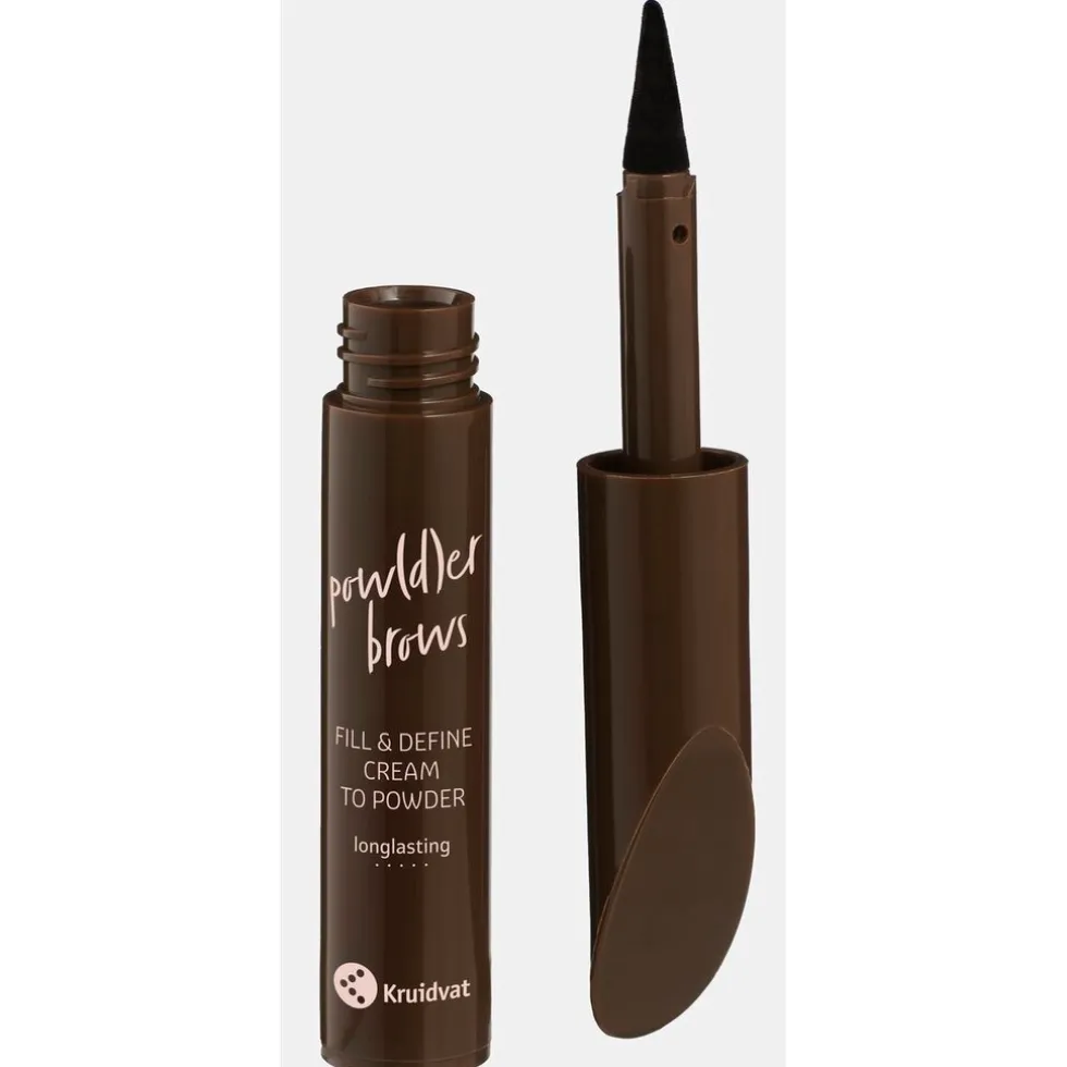 Kruidvat Pow(d)Er Brows 020 Ash Brown Cream to Powder Wenkbrauwpencil