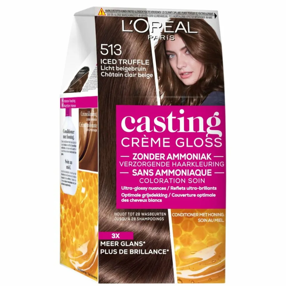 L'Oréal Paris Casting Crème Gloss 513 Goud Asbruin Verzorgende Haarkleuring
