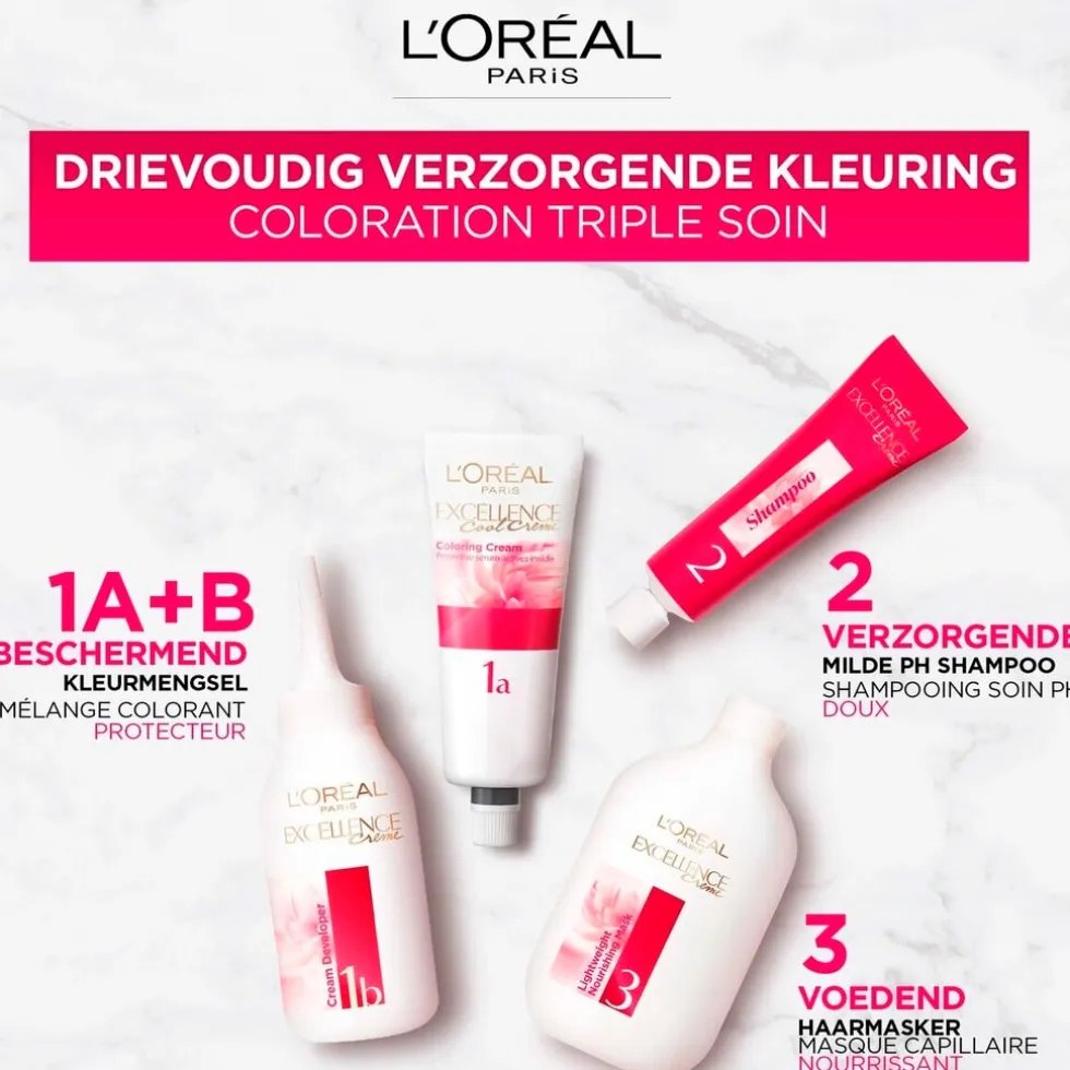 L'Oréal Paris Excellence Crème 8 Lichtblond Permanente Haarverf