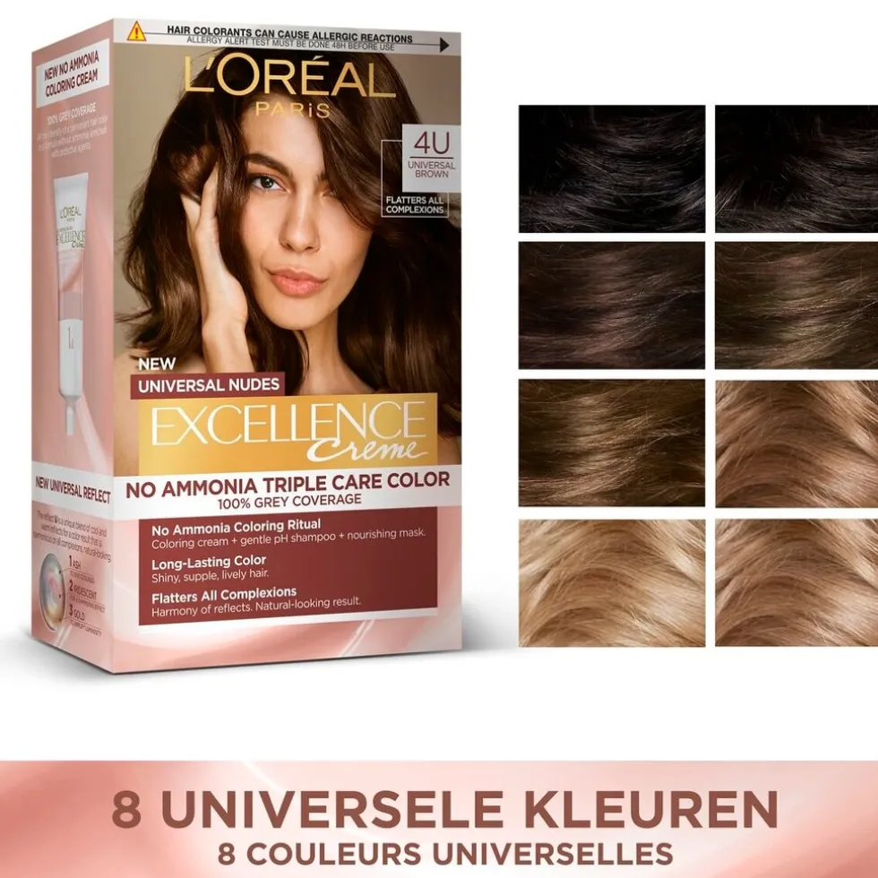 L'Oréal Paris Excellence Crème Universal Nudes 2U Zeer Donkerbruin Permanente Haarkleuring