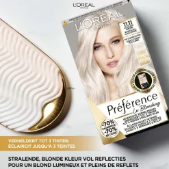 L'Oréal Paris Préférence Le Blonding 11.11 Ultra Licht Asblond Permanente Haarkleuring