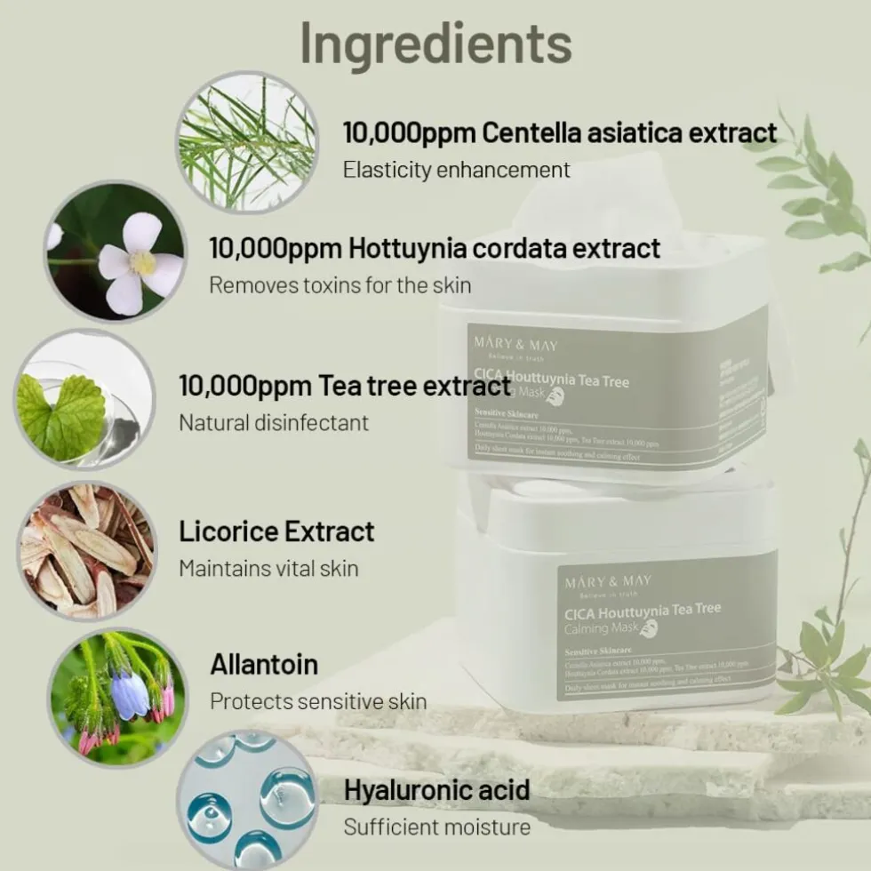 Mary & May CICA Houttuynia Tea Tree Calming Mask