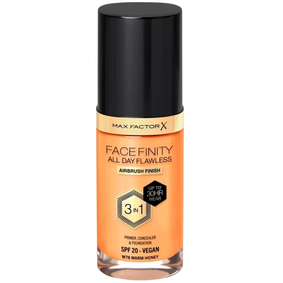 Max Factor Facefinity All Day Flawless W78 Warm Honey Foundation