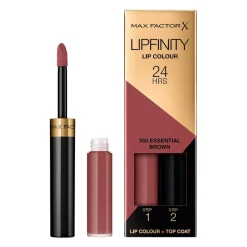 Max Factor Lipfinity Lip Colour 350 Essential Brown 2-Step Longlasting Lipstick