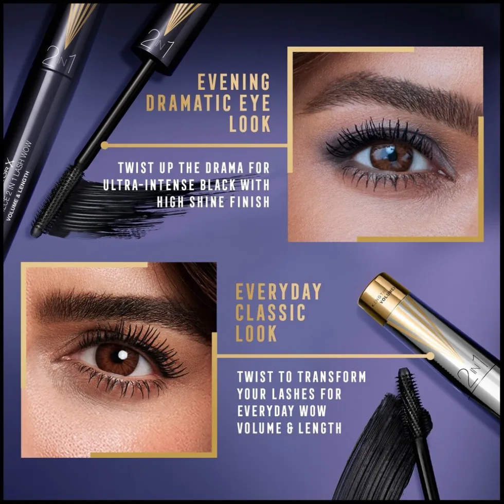Max Factor Masterpiece 2-in-1 Lash Wow Midnight Black Mascara