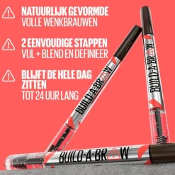 Maybelline New York Build-A-Brow 255 Soft Brown Wenkbrauwpotlood en -Gel