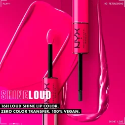 NYX Professional Makeup Shine Loud SHLP17 Rebel In Red Lipstick
